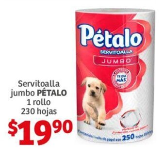 Soriana Híper Servitoalla jumbo PÉTALO 1 rollo 230 hojas oferta