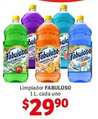 Soriana Híper Limpiador FABULOSO 1 L. cada uno oferta