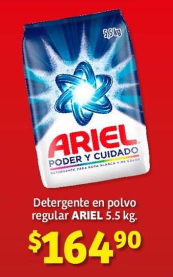 Soriana Híper Detergente en polvo regular ARIEL 5.5 kg. oferta