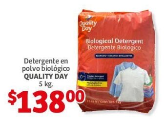 Soriana Híper Detergente en polvo biológico QUALITY DAY 5 kg. oferta