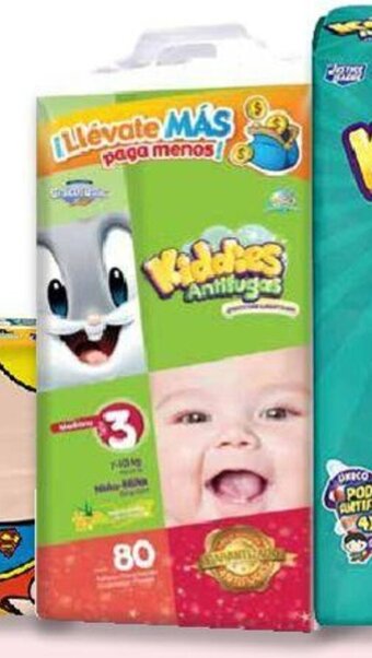 Pañal KIDDIES etapa 3 de 2 x 80 piezas