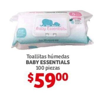 Soriana Híper Toallitas húmedas BABY ESSENTIALS 100 piezas oferta