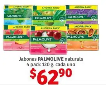 Soriana Híper Jabones PALMOLIVE naturals 4 pack 120 g. cada uno oferta