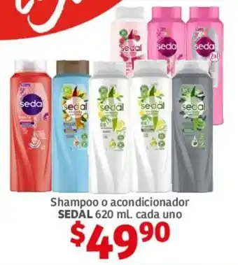 Soriana Híper Shampoo o acondicionador SEDAL 620 ml. cada uno oferta