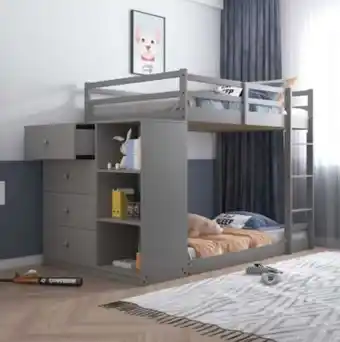 Muebles Dico Litera  individual-individual gaston  gris oferta
