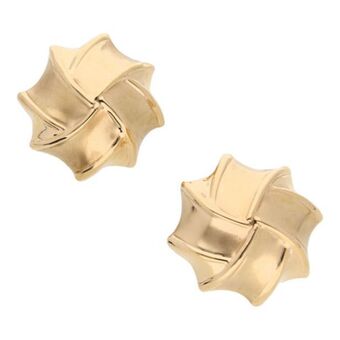 Nacional Monte de Piedad Aretes huecos en oro amarillo 14 kilates. oferta