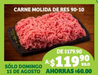Soriana Súper Carne Molida De Res 90-10 oferta