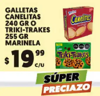 Merco Galletas Canelitas 240 Gr O Triki-Trakes 255 Gr Marinela oferta