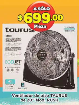 Super Aki Ventilador De Piso Taurus De 20" Mod. Rush oferta