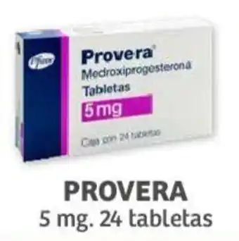 PROVERA 5 mg. 24 tabletas