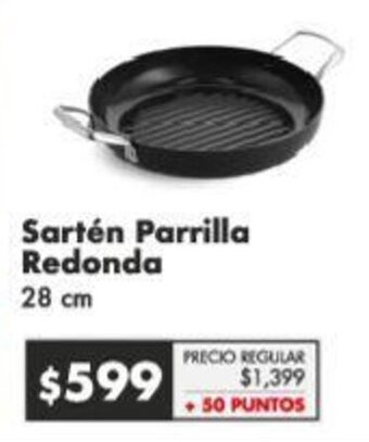 Soriana Híper Sartén Parrilla Redonda 28 cm oferta