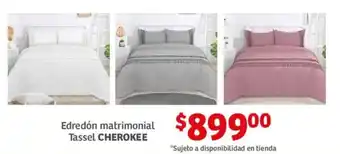 Soriana Híper Edredón matrimonial Tassel CHEROKEE oferta