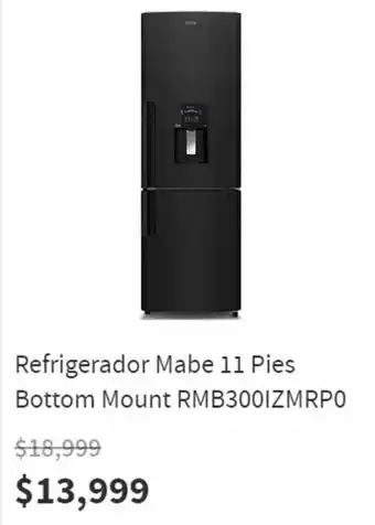 Elektra Refrigerador Mabe 11 Pies Bottom Mount RMB300IZMRPO oferta