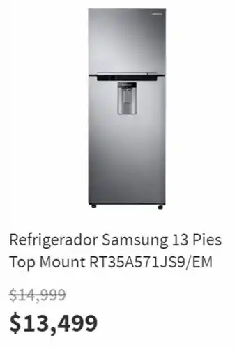 Elektra Refrigerador Samsung 13 Pies Top Mount RT35A571JS9/EM oferta