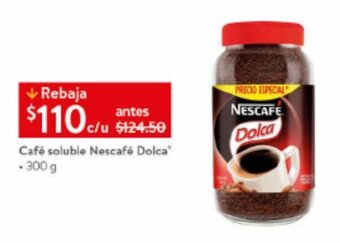 Walmart Café soluble Nescafé Dolca 300 g oferta