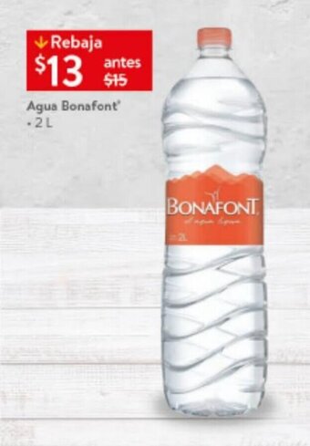 Walmart Agua Bonafont 2L oferta