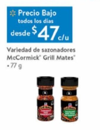 Walmart Variedad de sazonadores McCormick Grill Mates 77 g oferta