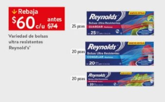 Walmart Variedad de bolsas ultra resistentes Reynold's' oferta