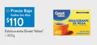 Walmart Edulcorante Great Value* 300g oferta