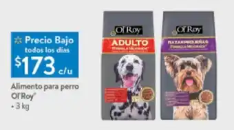 Walmart Alimento para perro or Roy 3 kg oferta