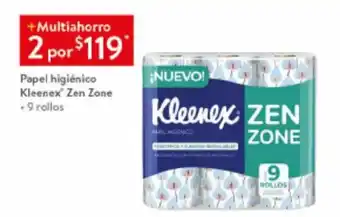 Walmart Papel higiénico Kleenex Zen Zone 2 x 9 rollos oferta