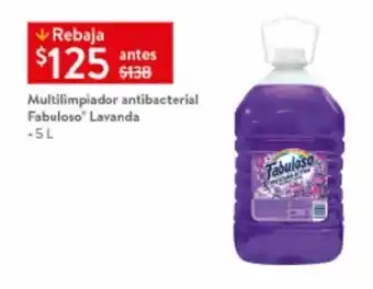 Walmart Multilimpiador antibacterial Fabuloso Lavanda 5 L oferta