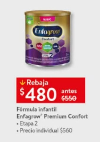 Walmart Fórmula infantil Enfagrow Premium Confort • Etapa 2 oferta