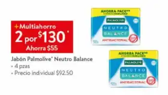 .Jabón Palmolive" Neutro Balance 2 x 4 pzas