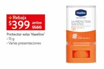Walmart Protector solar Vaseline 15 g oferta