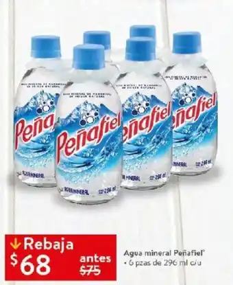 Agua mineral Peñafiel • 6 pzas de 296 ml c/u