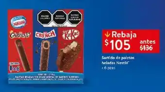 Walmart Surtido de paletas heladas Nestlé 6 pzas oferta