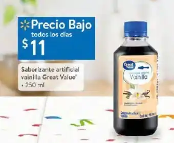 Walmart Saborizante artificial vainilla Great Value • 250 ml oferta