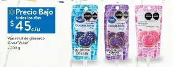 Walmart Variedad de glaseado Great Value 200 g oferta