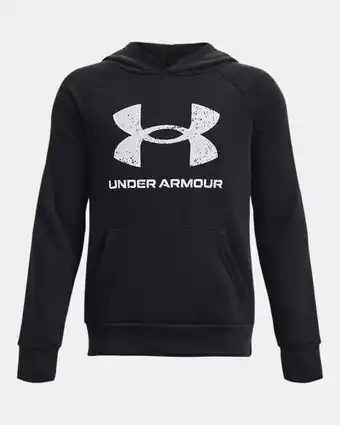 Sudadera con capucha ua rival fleece big logo fill para niño