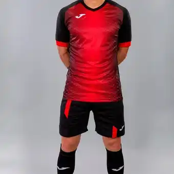Joma Camiseta manga corta hombre supernova negro rojo oferta