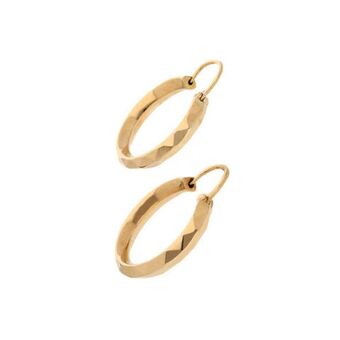 Nacional Monte de Piedad Arracadas facetadas en oro amarillo 18 kilates. oferta