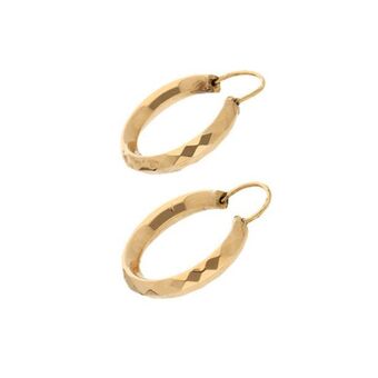 Nacional Monte de Piedad Arracadas facetadas en oro amarillo 18 kilates. oferta