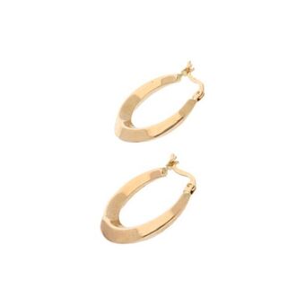Nacional Monte de Piedad Arracadas huecas en oro amarillo 14 kilates. oferta
