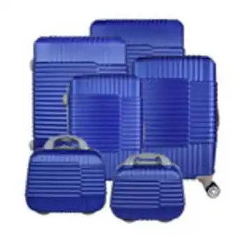 Waldos Set 4 maletas de viaje blue + 1 maleta de mano 25cm ¡gratis! oferta