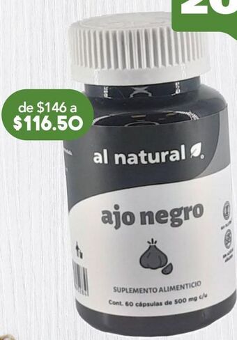 Al natural sup alim ajo ne 500 m c/60cap