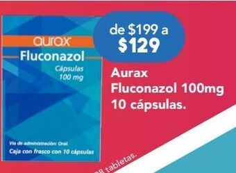 Aurax fluconazol 100mg c/10 cap