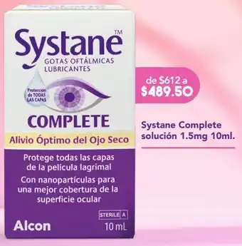 Farmacia San Pablo Systane complete sol 1.5mg gto c/10 oferta