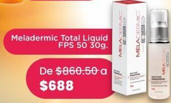 Farmacia San Pablo Meladermic total liquid fps50 caj c/1pz oferta