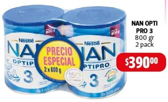 Farmacias Guadalajara NAN OPTI PRO 3 800 gr 2 pack oferta
