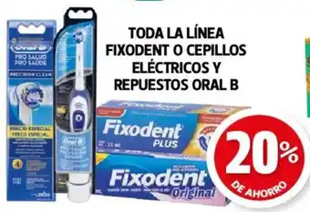 Farmacias Guadalajara TODA LA LÍNEA FIXODENT O CEPILLOS ELÉCTRICOS Y REPUESTOS ORAL B oferta