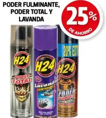 Farmacias Guadalajara INSECTICIDAS H24 PODER FULMINANTE, PODER TOTAL Y LAVANDA oferta