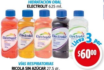 Farmacias Guadalajara HIDRATACIÓN ORAL ELECTROLIT 625 ml. oferta
