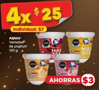 Bodega Aurrerá Alpura Variedad de yoghurt 4x120 g oferta