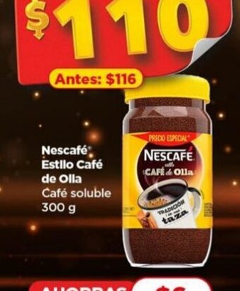 Bodega Aurrerá Nescafé Estilo Café de Olla Café soluble 300 g oferta