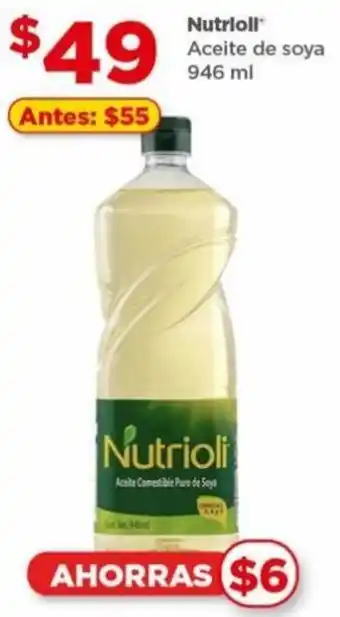 Bodega Aurrerá Nutrioll Aceite de soya 946 ml oferta